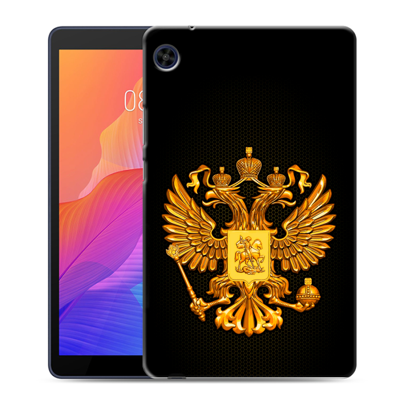 Силиконовый чехол на Huawei MatePad T8 с принтом Герб России желтый Силиконовый чехол на Huawei MatePad T8 с принтом Герб России желтый