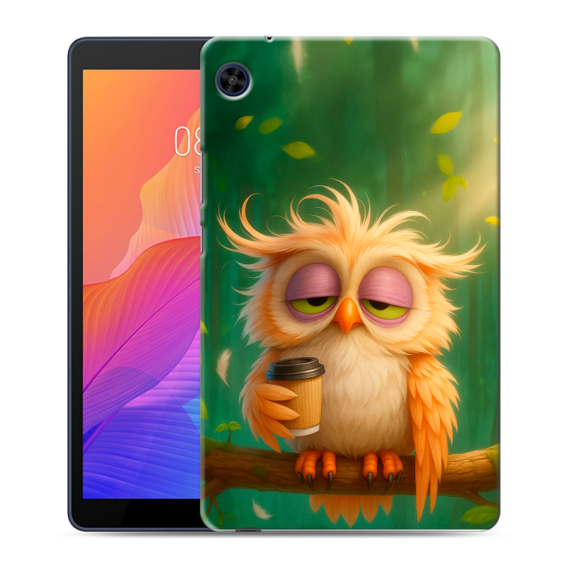 Силиконовый чехол на Huawei MatePad T8 с принтом сова Силиконовый чехол на Huawei MatePad T8 с принтом сова
