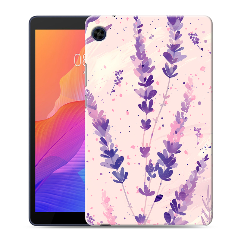 Силиконовый чехол на Huawei MatePad T8 с принтом цветы лаванда Силиконовый чехол на Huawei MatePad T8 с принтом цветы лаванда