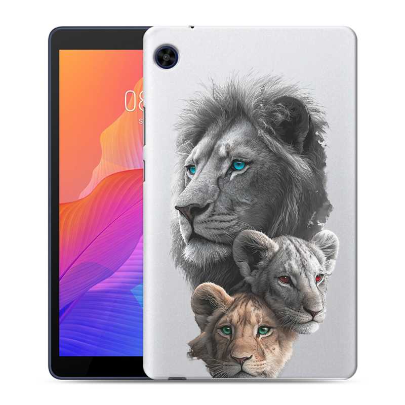 Силиконовый чехол на Huawei MatePad T8 с принтом Львы Силиконовый чехол на Huawei MatePad T8 с принтом Львы