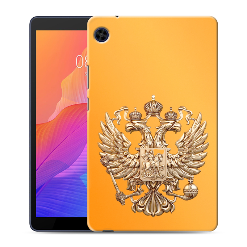 Силиконовый чехол на Huawei MatePad T8 с принтом Герб Флаг России Силиконовый чехол на Huawei MatePad T8 с принтом Герб Флаг России