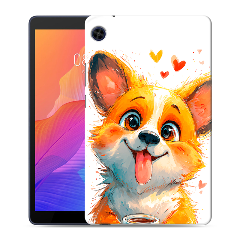 Силиконовый чехол на Huawei MatePad T8 с принтом корги Силиконовый чехол на Huawei MatePad T8 с принтом корги