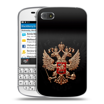 Пластиковый чехол на BlackBerry Q10 с принтом Герб России Пластиковый чехол на BlackBerry Q10 с принтом Герб России
