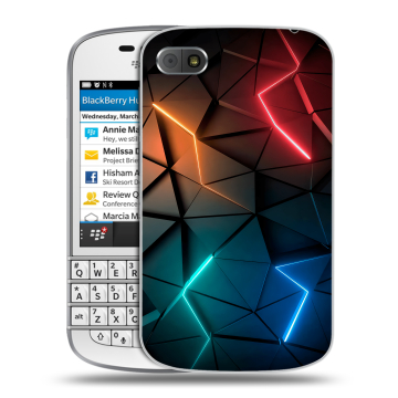 Пластиковый чехол на BlackBerry Q10 с принтом Абстракция неон Пластиковый чехол на BlackBerry Q10 с принтом Абстракция неон