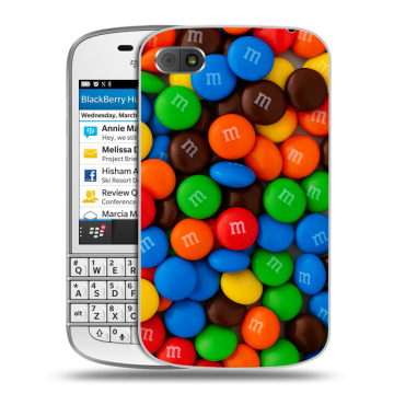 Пластиковый чехол на BlackBerry Q10 с принтом Конфеты