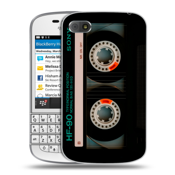 Пластиковый чехол на BlackBerry Q10 с принтом Кассета Пластиковый чехол на BlackBerry Q10 с принтом Кассета