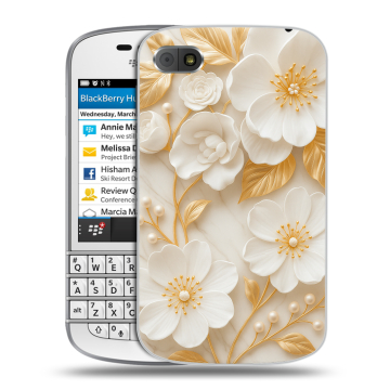 Пластиковый чехол на BlackBerry Q10 с принтом Цветы Пластиковый чехол на BlackBerry Q10 с принтом Цветы