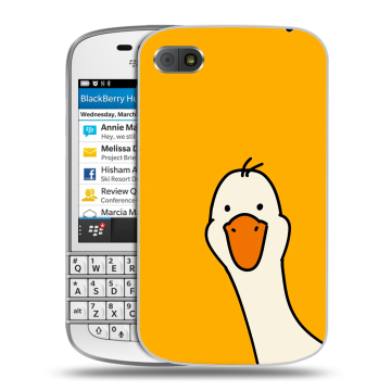 Пластиковый чехол на BlackBerry Q10 с принтом Утка Пластиковый чехол на BlackBerry Q10 с принтом Утка