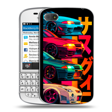 Пластиковый чехол на BlackBerry Q10 с принтом Гоночные машины Пластиковый чехол на BlackBerry Q10 с принтом Гоночные машины