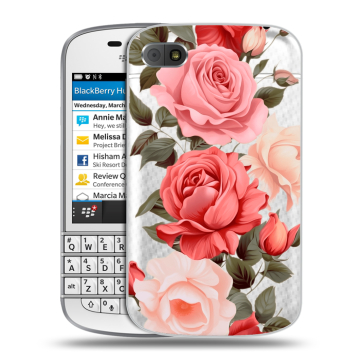 Пластиковый чехол на BlackBerry Q10 с принтом Розы Пластиковый чехол на BlackBerry Q10 с принтом Розы