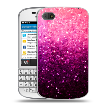 Пластиковый чехол на BlackBerry Q10 с принтом Блестки