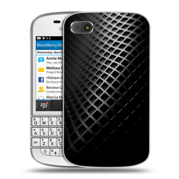 Пластиковый чехол на BlackBerry Q10 с принтом Текстура металла Пластиковый чехол на BlackBerry Q10 с принтом Текстура металла