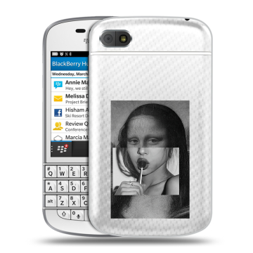 Пластиковый чехол на BlackBerry Q10 с принтом Мона Лиза Пластиковый чехол на BlackBerry Q10 с принтом Мона Лиза