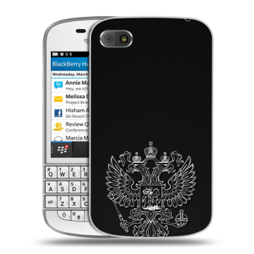 Пластиковый чехол на BlackBerry Q10 с принтом Герб России Пластиковый чехол на BlackBerry Q10 с принтом Герб России