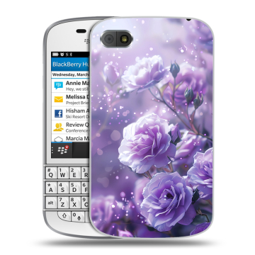 Пластиковый чехол на BlackBerry Q10 с принтом Розы цветы