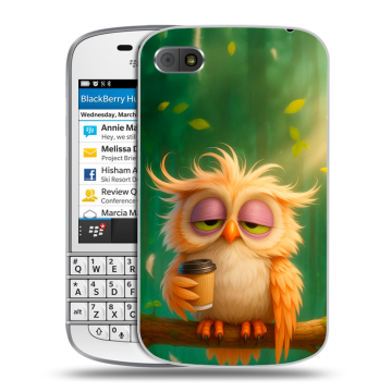 Пластиковый чехол на BlackBerry Q10 с принтом сова Пластиковый чехол на BlackBerry Q10 с принтом сова