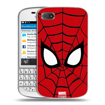 Пластиковый чехол на BlackBerry Q10 с принтом человек паук spiderman
