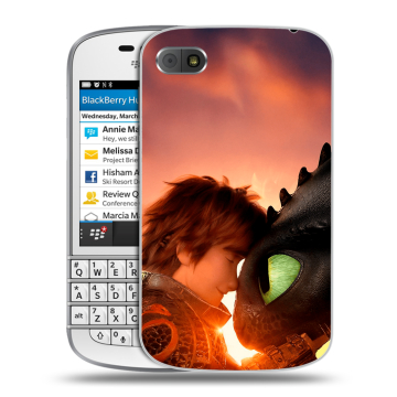 Пластиковый чехол на BlackBerry Q10 с принтом Как приручить дракона Пластиковый чехол на BlackBerry Q10 с принтом Как приручить дракона