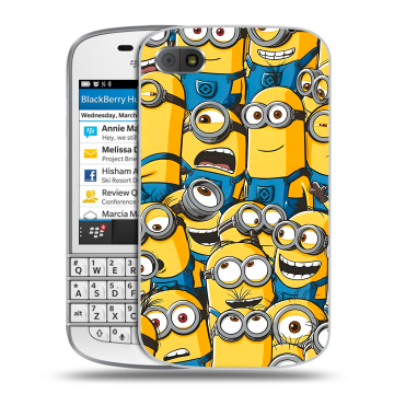 Пластиковый чехол на BlackBerry Q10 с принтом Миньоны Пластиковый чехол на BlackBerry Q10 с принтом Миньоны