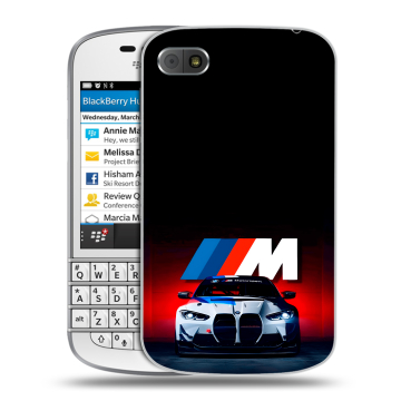 Пластиковый чехол на BlackBerry Q10 с принтом БМВ BMW