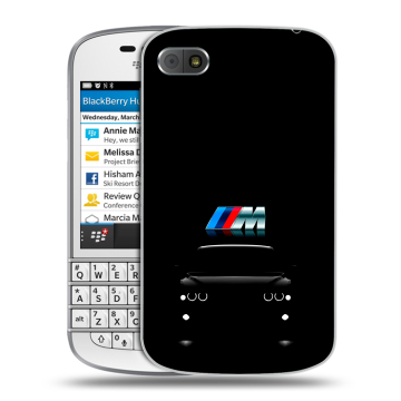 Пластиковый чехол на BlackBerry Q10 с принтом БМВ BMW