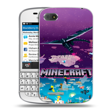 Пластиковый чехол на BlackBerry Q10 с принтом Майнкрафт Minecraft Пластиковый чехол на BlackBerry Q10 с принтом Майнкрафт Minecraft
