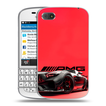 Пластиковый чехол на BlackBerry Q10 с принтом Мерседес Mercedes AMG