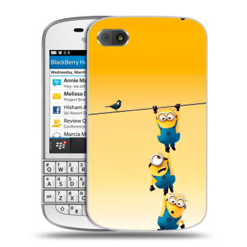 Пластиковый чехол на BlackBerry Q10 с принтом Миньоны Пластиковый чехол на BlackBerry Q10 с принтом Миньоны