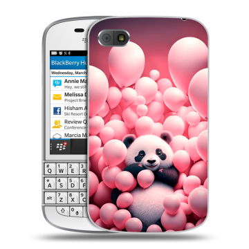 Пластиковый чехол на BlackBerry Q10 с принтом Панда Пластиковый чехол на BlackBerry Q10 с принтом Панда