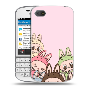Пластиковый чехол на BlackBerry Q10 с принтом Лабубу