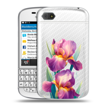 Пластиковый чехол на BlackBerry Q10 с принтом Цветы орхидеи