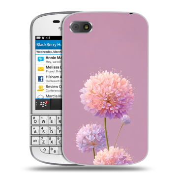 Пластиковый чехол на BlackBerry Q10 с принтом Цветы