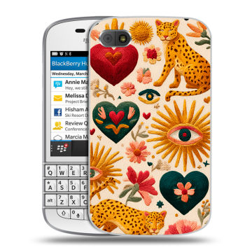 Пластиковый чехол на BlackBerry Q10 с принтом Модный принт