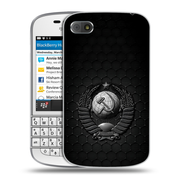 Пластиковый чехол на BlackBerry Q10 с принтом Герб Флаг СССР Пластиковый чехол на BlackBerry Q10 с принтом Герб Флаг СССР