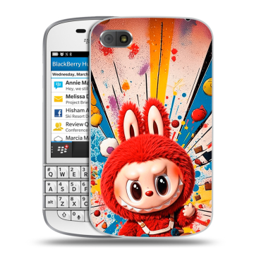 Пластиковый чехол на BlackBerry Q10 с принтом Labubu Лабубу Пластиковый чехол на BlackBerry Q10 с принтом Labubu Лабубу