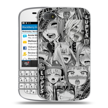 Пластиковый чехол на BlackBerry Q10 с принтом Ahegao Ахегао Аниме