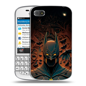 Пластиковый чехол на BlackBerry Q10 с принтом Batman Бэтмен