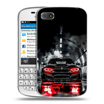 Пластиковый чехол на BlackBerry Q10 с принтом BMW БМВ