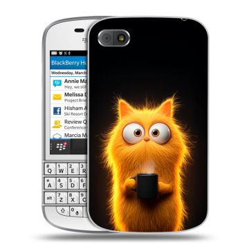 Пластиковый чехол на BlackBerry Q10 с принтом Смешной кот Пластиковый чехол на BlackBerry Q10 с принтом Смешной кот