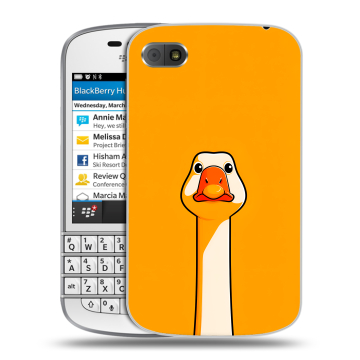 Пластиковый чехол на BlackBerry Q10 с принтом Смешная утка
