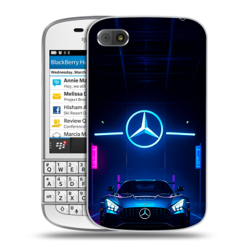 Пластиковый чехол на BlackBerry Q10 с принтом Mercedes Мерседес Пластиковый чехол на BlackBerry Q10 с принтом Mercedes Мерседес