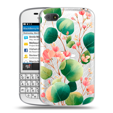 Пластиковый чехол на BlackBerry Q10 с принтом женский