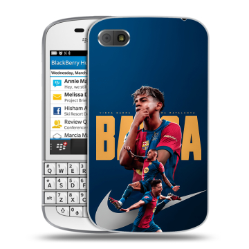Пластиковый чехол на BlackBerry Q10 с принтом Барселона Barca Yamal Пластиковый чехол на BlackBerry Q10 с принтом Барселона Barca Yamal