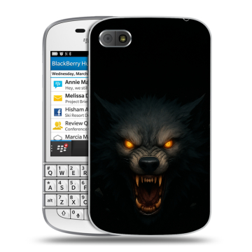 Пластиковый чехол на BlackBerry Q10 с принтом Волк