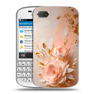 Пластиковый чехол на BlackBerry Q10 с принтом женский