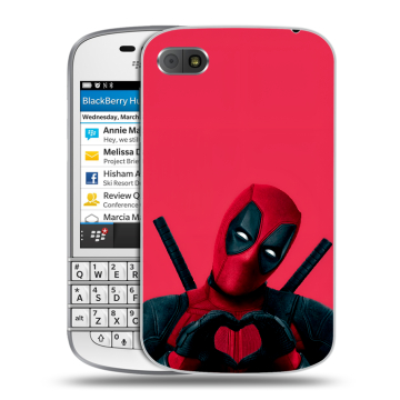 Пластиковый чехол на BlackBerry Q10 с принтом Дедпул Deadpool Пластиковый чехол на BlackBerry Q10 с принтом Дедпул Deadpool