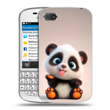 Пластиковый чехол на BlackBerry Q10 с принтом милая панда Пластиковый чехол на BlackBerry Q10 с принтом милая панда