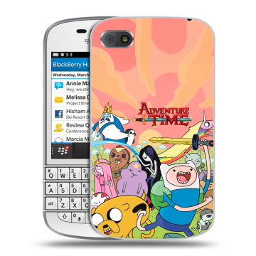 Пластиковый чехол на BlackBerry Q10 с принтом Adventure time Время приключений