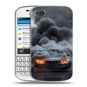 Пластиковый чехол на BlackBerry Q10 с принтом BMW БМВ