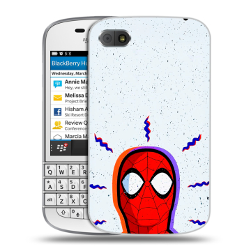 Пластиковый чехол на BlackBerry Q10 с принтом Spiderman Человек паук